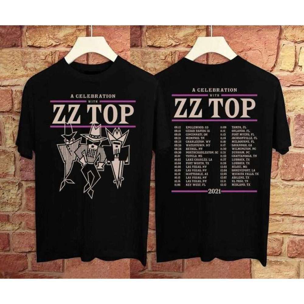 Zz Top Tour  T-shirt  A Celebration With Zz Top T-shirt 2 sided